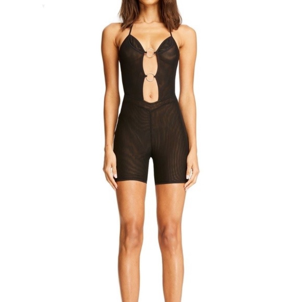 IAMGIA BLACK MESH RING KENDRA PLAYSUIT
